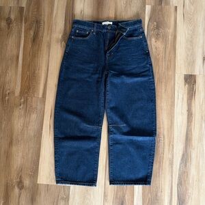 Banana Republic Barrel Jeans Size 27 Dark Wash